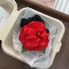 Nuevo Tejido Pastoral Francés Anillo de Pelo Colorido Flor Banda Elástica Alta Cuerda para el Cabello Elegante Femenino Cuerda para el Cabello Accesorios para el Cabello