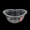 80g forma de corazón de durazno desechable transparente material pp vaso de gelatina alimentaria plástico vaso para salsa en stock al por mayor