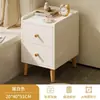 Nueva Mesa de Noche China Minimalista Moderna Multifuncional Pequeño Gabinete Ultra Angosto para Mesita de Noche Dormitorio Gabinete de Almacenamiento para Mesita de Noche de Madera Maciza
