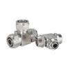 Cobre niquelado de alta pressão pneumática quick-screw joint tee lock junta fêmea tubo de gás junta redução do diâmetro 6/8/10/12 / 16mm