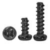 Tornillo Pt Negro Personalizado Cruz Cabeza Redonda Autoperforante Corte Cola Tornillo Cabeza Pan Autoperforante Fresado Cola Tornillo M2M2.6M3M4