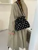 Bolsa feminina transfronteiriça bolsa balde moderna bolsa de mão Heng Geng nova bolsa casual de ombro único bolsa tiracolo bolsa da sorte bolsa de bolinhas de nicho