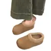 Sapatos Birkenstock para Mulheres, Outono e Inverno 2026 Novos Retro Slip-On com Forro de Lã Cobertura Total Sapatos Birkenstock, Botas de Neve de Solado Grosso, Sapatos de Algodão