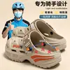 Sandalias perforadas estilo mecánico para hombre, sandalias de verano 2026 de EVA con suela gruesa de doble uso y punta cerrada para playa y uso al aire libre