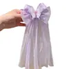 Pasador de Malla Extra Grande con Lazo para el Cabello, Pin de Tulle de Hada para la Parte Trasera de la Cabeza, Accesorio de Corona de Princesa de Alta Gama para Niñas
