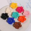 Coreia do Sul infantil colorida cinco pétalas flor côncava e convexa tigela flor flor resina acessórios brincos DIY material para adorno de cabeça atacado