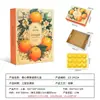 Caja de Regalo de Lujo Naranja para 12 Naranjas Navel, Caja de Papel para Naranjas Woju, Pomelo Ehime, Naranjas de Gelatina, Caja Vacía