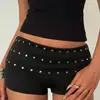Estilo Chica Sexy Caliente Europea y Americana Accesorios Ajustados Falda Bodycon Nueva Tendencia Transfronteriza Casual Pantalones Cortos Calientes Versátil