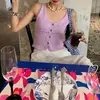 Chaleco de Punto Grueso sin Mangas de Nuevo Estilo para Mujer, Ajuste Delgado, Abotonado, Diseño Hueco, Top Casual Versátil