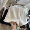 Shorts de veludo mink feminino outono e inverno espessado para usar por cima linha A perna larga tricô de lã feminino inverno para usar por baixo com botas