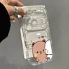 Adequado para Apple 18, 12 e outros modelos; capa de celular temática de casal com um design fofo de desenho animado; capa protetora de acrílico translúcido para iPhone 17