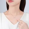 Collar de plata de ley 925 con diseño de nicho para mujer, cadena de clavícula con planeta de lujo, colgante de estrella de diamante rosa para el Día de San Valentín