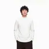 Camiseta Básica Simples Patchwork Gola Meia-alta Manga Longa Estilo Americano LKTM Masculina Unissex Camada Interna Camisa Base Térmica Top