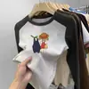 Camiseta de Manga Larga de Felpa para Niñas Ropa Otoño/Invierno Niños Medianos y Grandes Bloque de Color Cuello Redondo Top Cálido para Capas