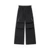 Pantalones casuales funcionales retro de estilo americano para exteriores, unisex, resistentes al agua, con diseño de pliegues, adecuados para ropa de trabajo y uso casual