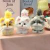 Lindo Colgante Llavero Gatito Palo Retorcido Peludo Paquete de Material de Mascota Lindo Hecho a Mano Regalo de Cumpleaños DIY