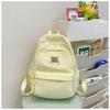 Mochila Escolar para Estudiante Universitaria Simple Combinable Estilo Ins Mochila de Gran Capacidad Linda Estudiante de Preparatoria Mochila para Computadora