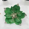 Nueva Magnolia 20CM Flor Artificial Navideña de Alta Calidad Terciopelo en Relieve Artesanía Decoración Navideña