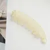 Novo Presilha Banana de Plástico de Alta Qualidade com Dentes para Grande Volume de Cabelo, Presilha Vertical Fashion, Base de Presilha Acessório Fresca e Doce