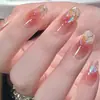 Armadura de mano sentido avanzado hecho a mano ins explosiones diamante roto mariposa uña piezas de uña al por mayor uñas portátiles