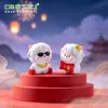 Enfeites do Ano do Carneiro, miniaturas de ovelhinhas de Ano Novo, colecionáveis de caixa surpresa, acessórios decorativos DIY, decorações para carro e mesa, amuletos da sorte