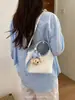 Bolsa de Mano tipo Cesta Yuezi 2026 Primavera de Gama Alta para Mujer, Bloques de Color Simple Moda Versátil Bolso de Hombro Cruzado