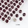 Pedras Strass Coloridas Dongzhou Crystal 7mm com Fundo Pontudo Redondo, Pedras Strass de Vidro Brilhantes Acessórios para Brincos DIY, Pedras Strass Empilháveis para Decorações de Nail Art