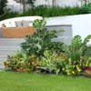 Amazon Cross-Border Plantas Verdes Artificiais Combinação de Paisagismo Plantas Decorativas, Flores Artificiais, Decoração de Paisagem para Exterior e Interior