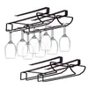 Suporte para Taças de Vinho Invertido Sem Costura Cozinha Porta-Copos Sem Prego Porta-Copos Invertido Armário de Vinhos Doméstico Bar Suporte para Copos Suspenso