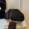 Bolso de Mano de Tela Nuevo para Cosméticos con Cadena Transfronterizo de Amazon, Bolso de Novedad con Rayas y Nubes, Bolso Versátil de Hombro Cruzado