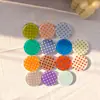 Soporte de airbag de resina acrílica con lunares estilo INS para teléfonos móviles, diseño clásico de bloques de color, soporte plegable para ver series, personalizable