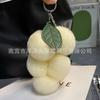 Bolsa Pingente Bola de Pelo de Coelho Imitando Uva Tema Frutas Chaveiro de Carro Pelúcia Decoração de Bolsa Boneca Feminina