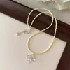 Colar Empilhável Coração Flor de Contas Coloridas para Mulheres Verão Fresco Nicho Moda Tendência Elegante Corrente da Clavícula