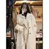 Abrigo de Lana Rosa Mujer 2024 Otoño Invierno Nuevo Estilo Abrigo de Lana Estilo Hepburn Petite Estilo Coreano Invierno Espesado