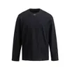 Yidao Roupas Vintage 2026 Outono Novo Estilo Americano Simples Gola Redonda Solta Relaxada Casual Manga Longa Camiseta