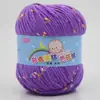 Hilo de Algodón Leche Punto de Color Hilo de Lana para Bebés Niños Hilo de Algodón con Proteína de Seda Hilo de Procesamiento al por Mayor Tejido