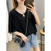 Camisa Chiffon Nova Estilo 2026 com Manga Flare para Mulheres, Elegante Top Soltinho Emagrecedor Plus Size Que Esconde a Barriga