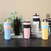 Nueva Taza Portátil con Popote Taza Rey de Hielo Acero Inoxidable 316 Taza Térmica Gran Capacidad Taza para Coche Taza Aurora Venta al por Mayor