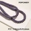 Contas de Ábaco, Contas Espaçadoras de Vidro Colorido com Furo Reto, Pulseira, Colar, Pingente de Carro, Acessórios de Joias Artesanais Multicor, Decoração com Contas de Material
