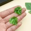 Plástico Acrílico Folha de Bordo Artificial Perfurada Folha Verde Folha de Uva Acessórios Pingente Artesanal DIY Pulseira Decorativa Acessórios de Cabelo