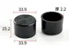 Funda de plástico para tubo cuadrado redondo, tubo redondo de plástico PVC de goma suave negra, protección para mesa y silla, funda antideslizante para pies