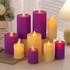 Luz de Vela Digital LED de Engranaje de Plástico Transfronteriza Vela Oscilante Artificial Luz de Decoración de Boda Estilo Ins Adornos de Atmósfera