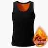 Chaleco Térmico de Invierno para Hombre, Talla Grande, Forrado de Felpa y Engrosado, Top de Ropa Interior Térmica para Hombre, Sin Mangas, Camiseta Base Ajustada Sin Mangas