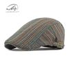 Sombrero de Estilo Étnico para Mujer Primavera y Verano Nueva Llegada Boina Rayada Gorra Casual Retro Británica Gorra Delantera Tendencia para Hombre