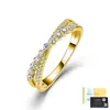 Anillo de Cruz de Plata S925 Completamente Incrustado con Moissanita, Diseño de Nicho de Lujo Ligero, Versátil para el Viaje Diario, Joyería de Plata para Mujer