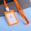 Portatarjetas con cordón para gafete de doble cara, portatarjetas de identificación de estudiante transparente, portatarjetas de identificación de empleado, gafete de trabajo, tarjeta de identificación de trabajo, etiqueta con nombre