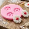 Molde de Silicona Forma de Bola de Flores de Tres Enlaces Decoraciones de Muebles de Resina DIY Herramientas de Horneado Molde para Pastel Fondant
