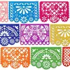 Exclusiva transfronteriza para México, bandera de fiesta de piñata, bandera de fieltro para el Día de los Muertos, pancarta colorida, flor hueca