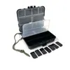 Caixa de armazenamento com compartimentos para acessórios caixa de armazenamento para acessórios de pesca caixa de armazenamento dobrável de classificação visual caixa de armazenamento para peças de pesca com cordão