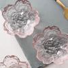 Cuenco de Vidrio Estilo Japonés Flor de Cerezo Platillo para Condimentos Lindo Irregular Creativo Transparente Moderno Platillo para Salsa Vinagre para Fiestas y Uso en Casa
